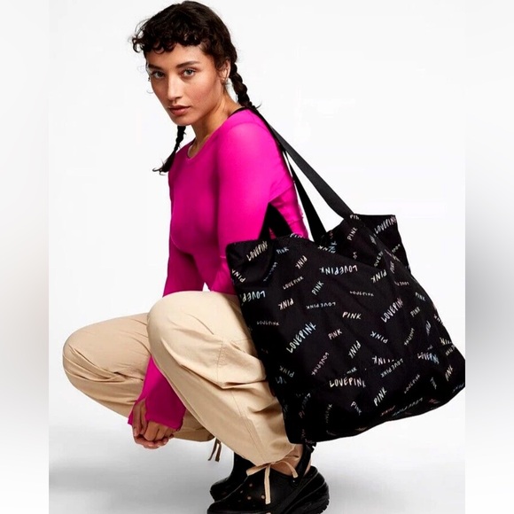 Victoria’s Secret PINK “I love Pink” Weekender Tote - Picture 1 of 7